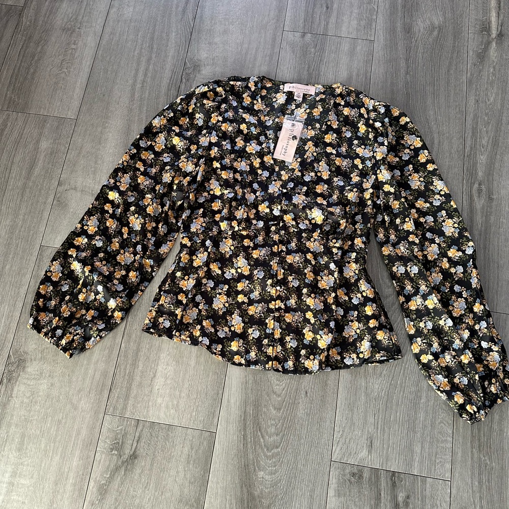 Philosophy Multicolor Floral Blouse